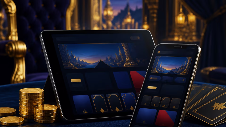 Lucky Emperor mobile browser access on a phone and tablet